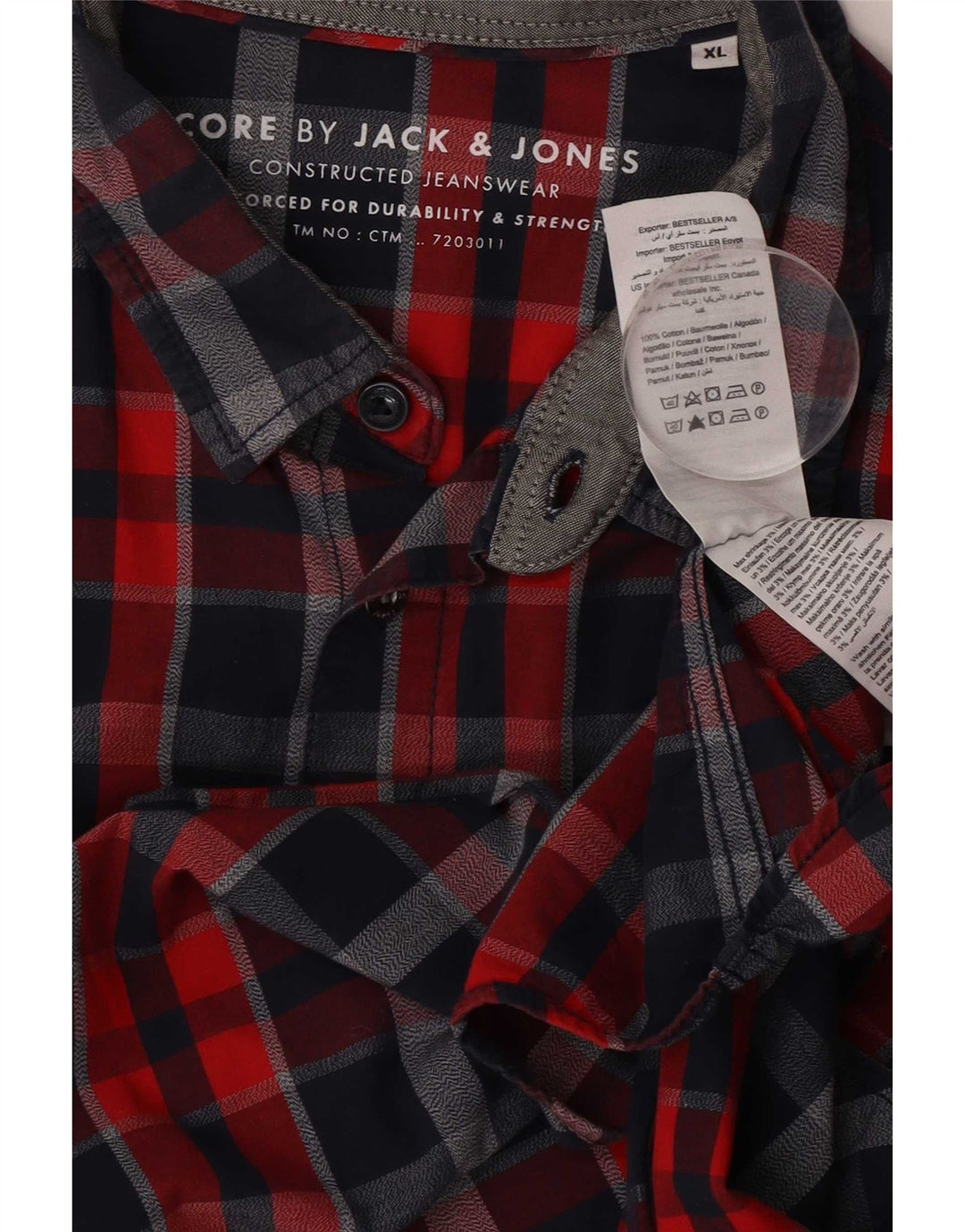 Jack & Jones Herrenhemd XL, mehrfarbig, kariert, Baumwolle
