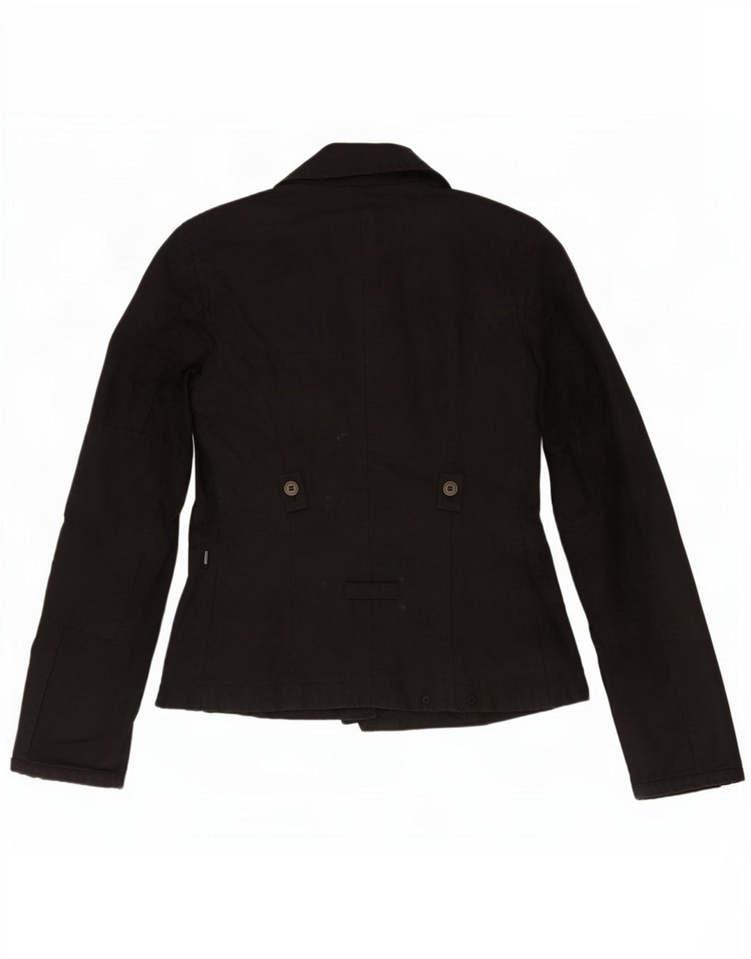 Vintage Damen Utility Jacke IT 40 Kleine schwarze Baumwolle