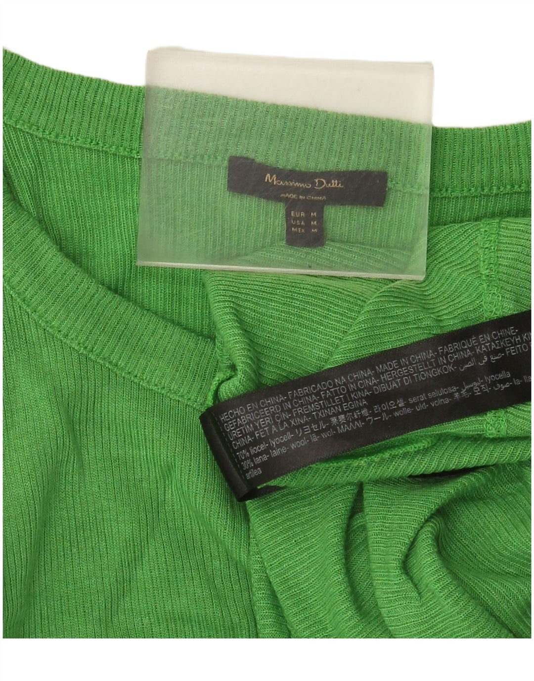 Massimo Dutti Damen Weste Top UK 12 Mittelgrün Lyocell
