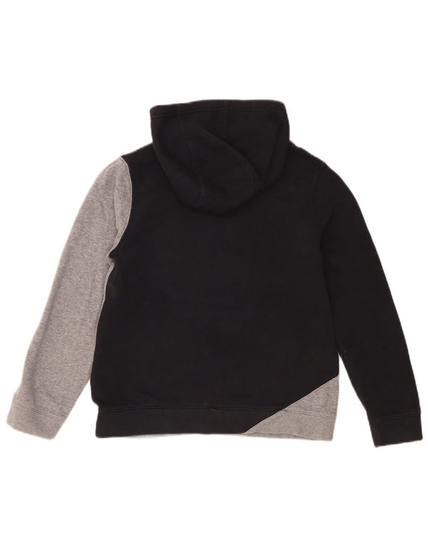Nike Mädchen-Kapuzenpullover mit Grafik, 10–11 Jahre, mittelgraue Colourblock-Baumwolle