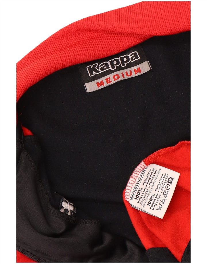 KAPPA Herren-Trainingsanzugoberteil mit Grafik, Mittelrotes Farbblock-Polyester