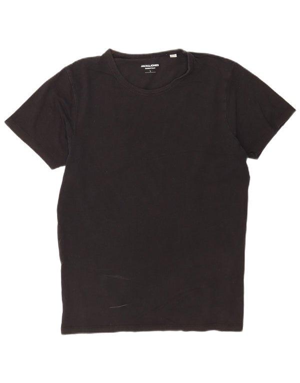 Jack & Jones Herren T-Shirt Top Large Schwarz Baumwolle