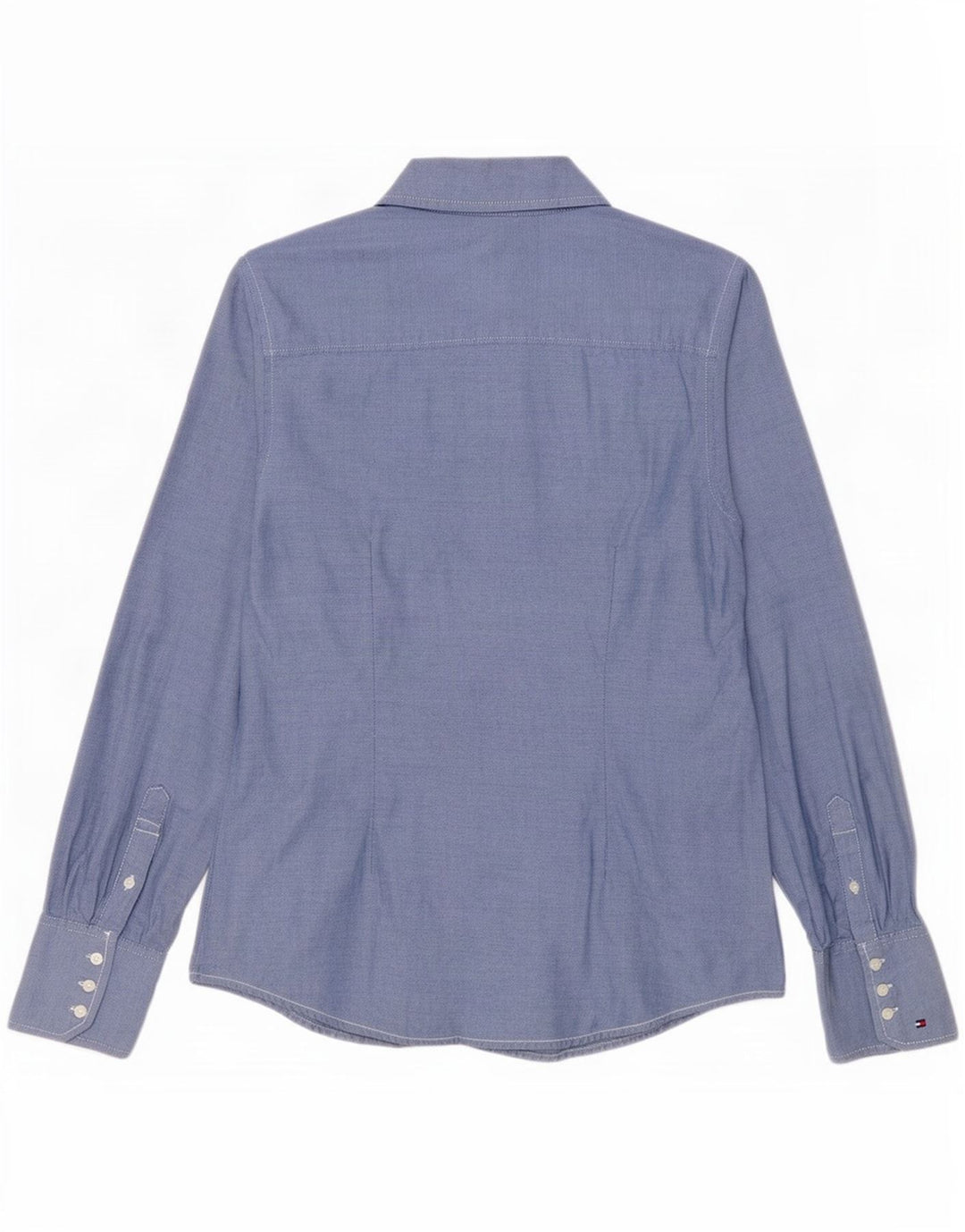 Tommy Hilfiger Damen-Hemd UK 12 aus mittelblauer Baumwolle
