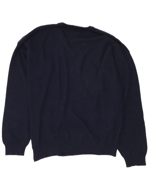 Sergio Tacchini Herren-Pullover mit V-Ausschnitt, 2XL, marineblaue Wolle