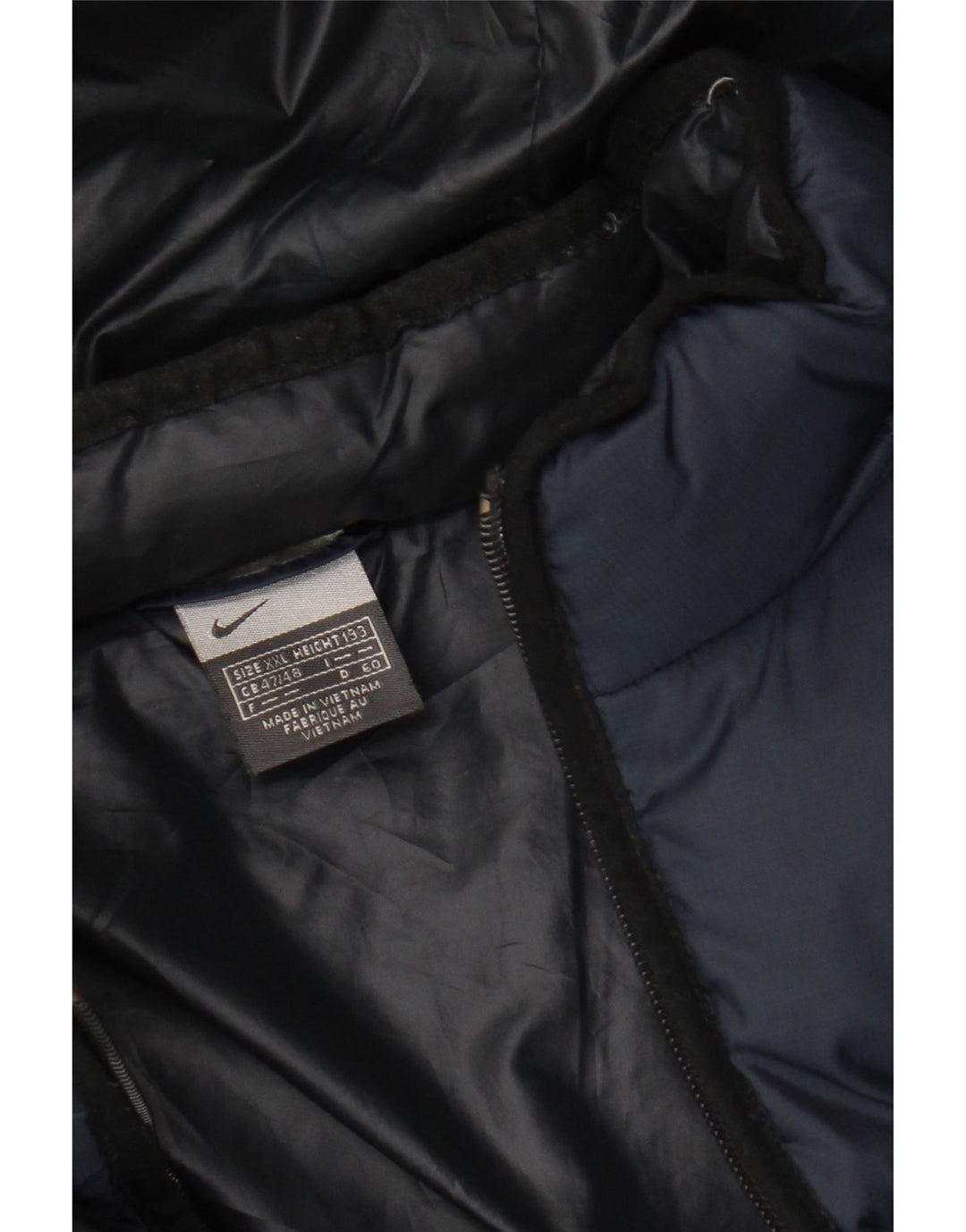 Nike Herren-Jacke mit Kapuze, gepolstert, UK 44, 2XL, marineblaues Nylon