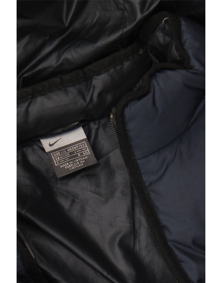 Nike Herren-Jacke mit Kapuze, gepolstert, UK 44, 2XL, marineblaues Nylon