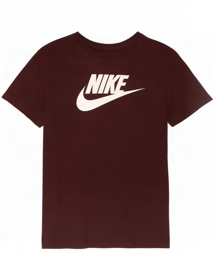 Nike Herren-T-Shirt mit Grafik, Größe L, Burgunderrot, Baumwolle
