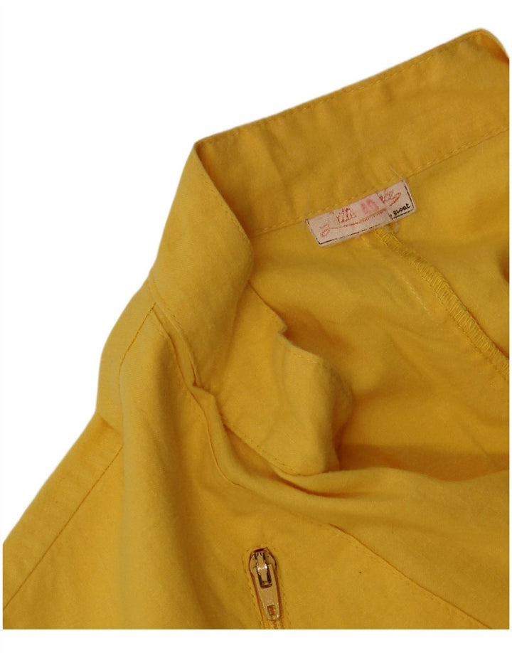 Vintage Damen Ärmelloser Overall IT 40 Klein Gelb