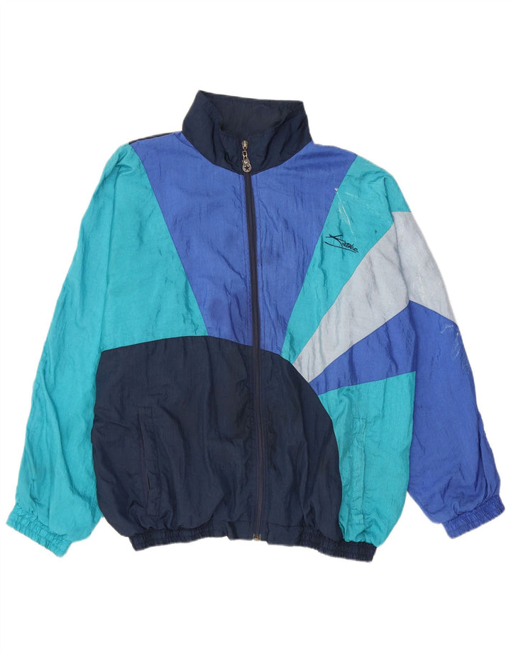 Killtec Herren-Trainingsanzug-Top-Jacke, UK 46 2XL, blaues Colourblock-Polyamid