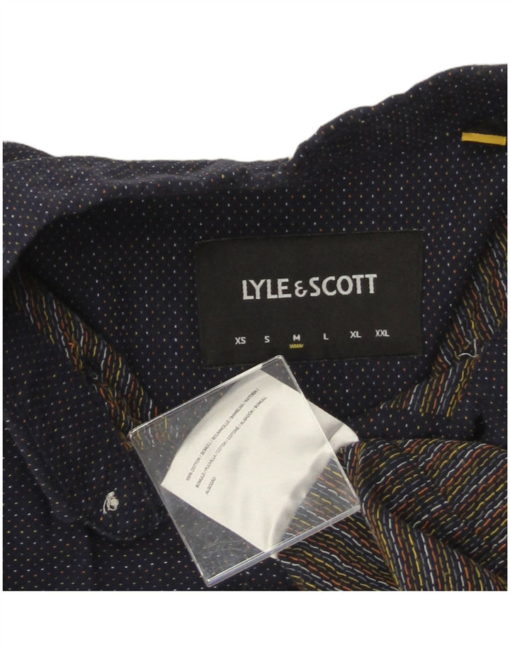 LYLE & SCOTT Herrenhemd aus Baumwolle in mittlerer Marineblau-Optik