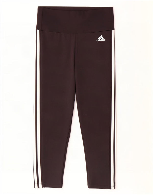 Adidas Damen Aeroready Capri Leggings UK 8/10 Small Schwarz Polyester
