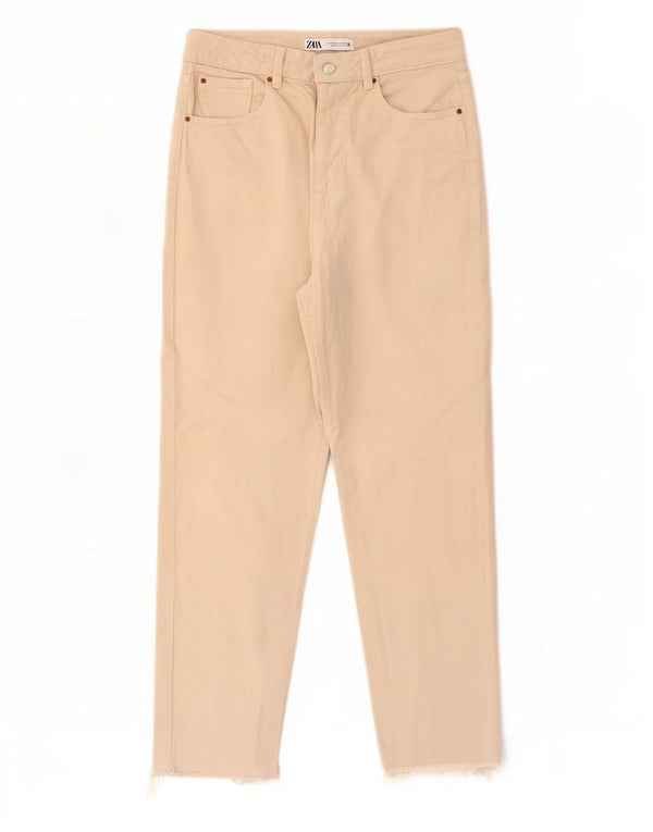 Zara Damen Tapered Jeans EU 40 Medium W30 L27 Beige