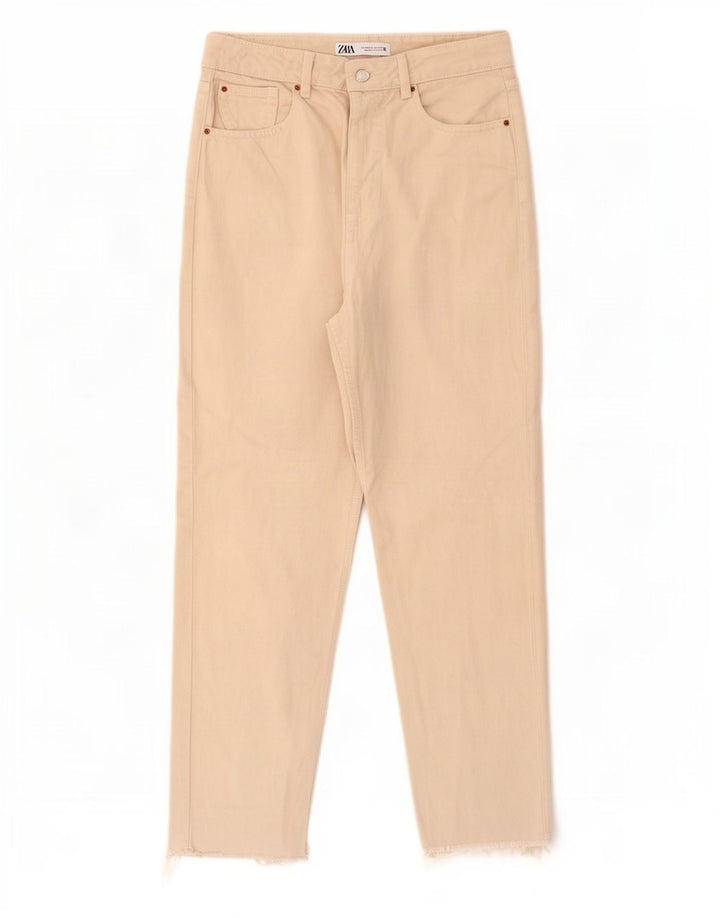 Zara Damen Tapered Jeans EU 40 Medium W30 L27 Beige
