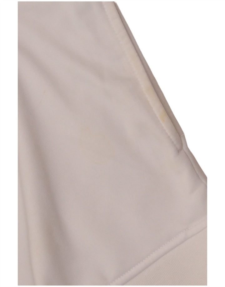 Kappa Herren-Trainingsanzugoberteil mit Grafik, XL, weißes Farbblock-Polyester