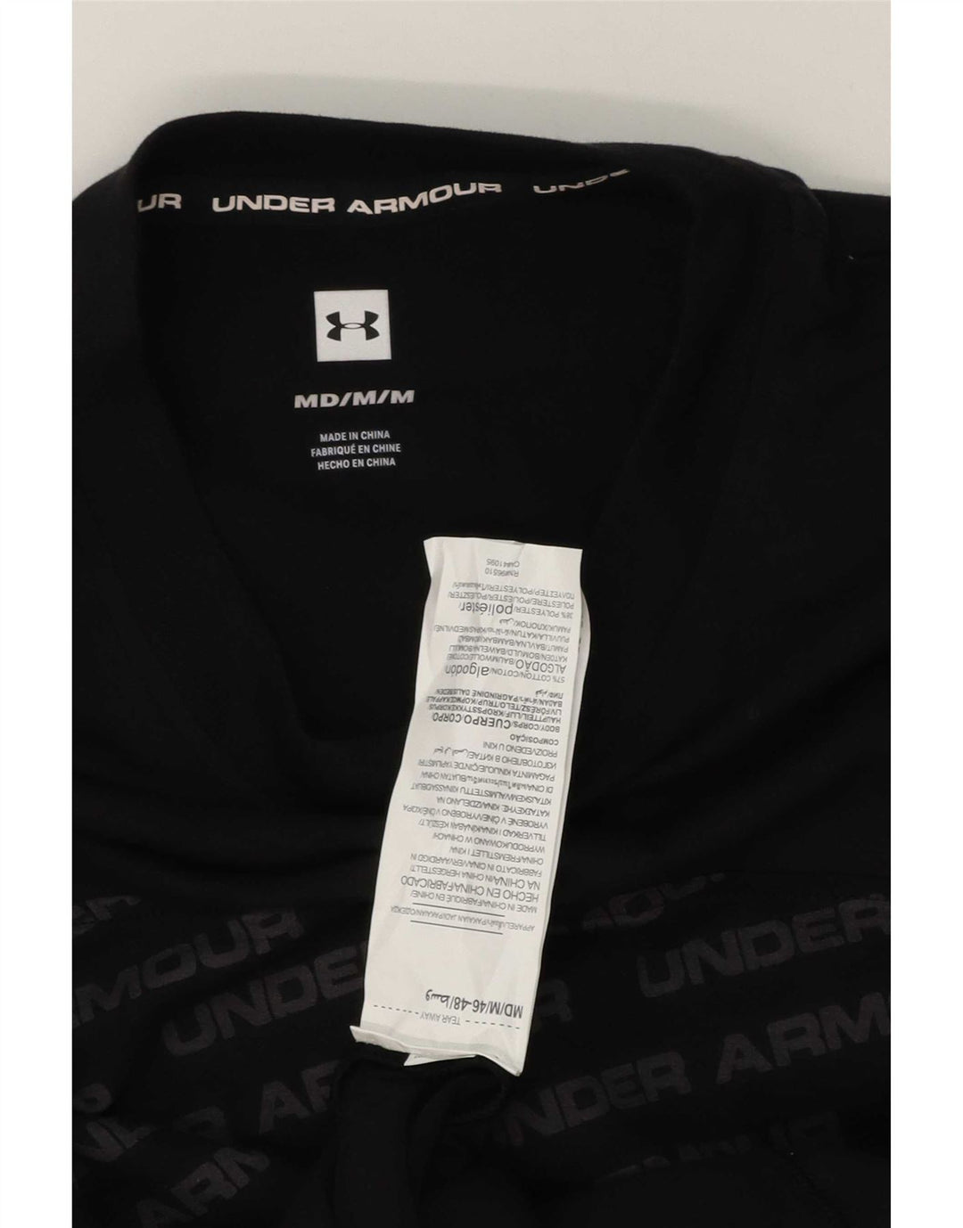 Under Armour Herren Graphic Top Langarm Mittelschwarz Baumwolle