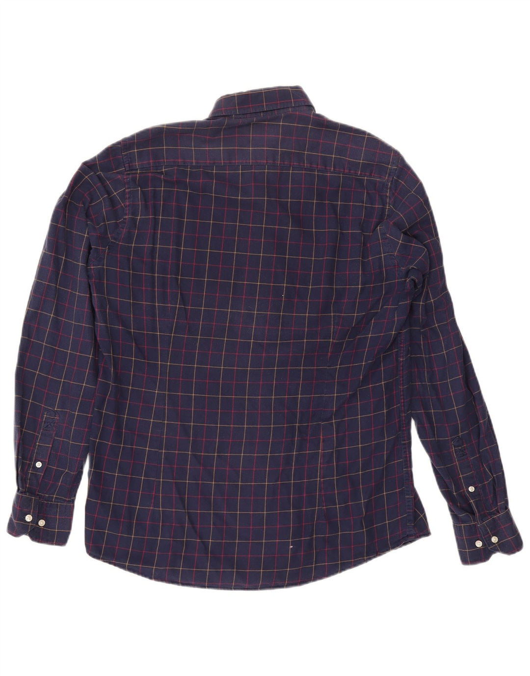 Barbour Herren-Flanellhemd mit maßgeschneiderter Passform, mittelblau, kariert, Baumwolle