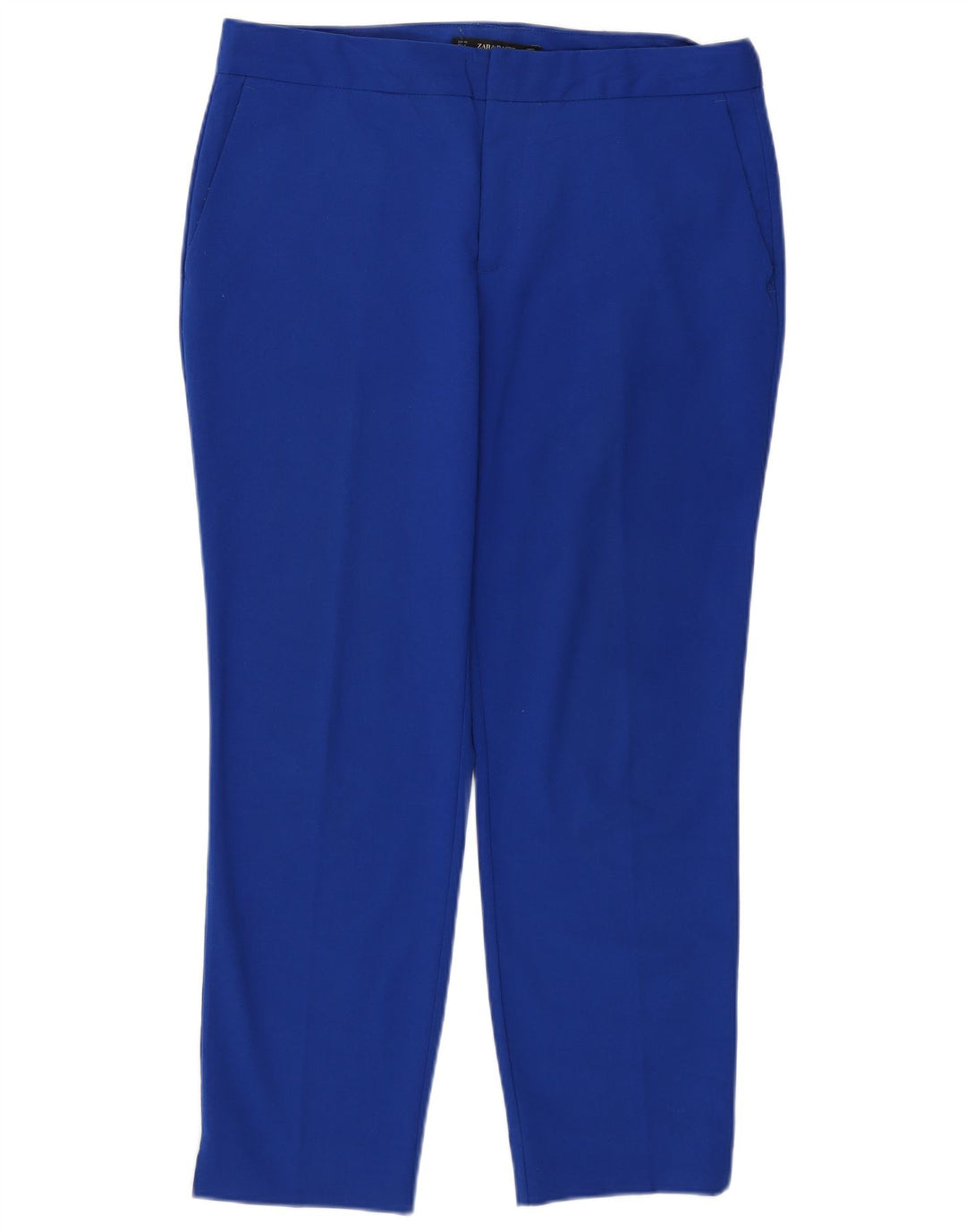 Zara Damen Skinny-Cropped-Hose EU 40 Medium W30 L26 Blaues Polyester