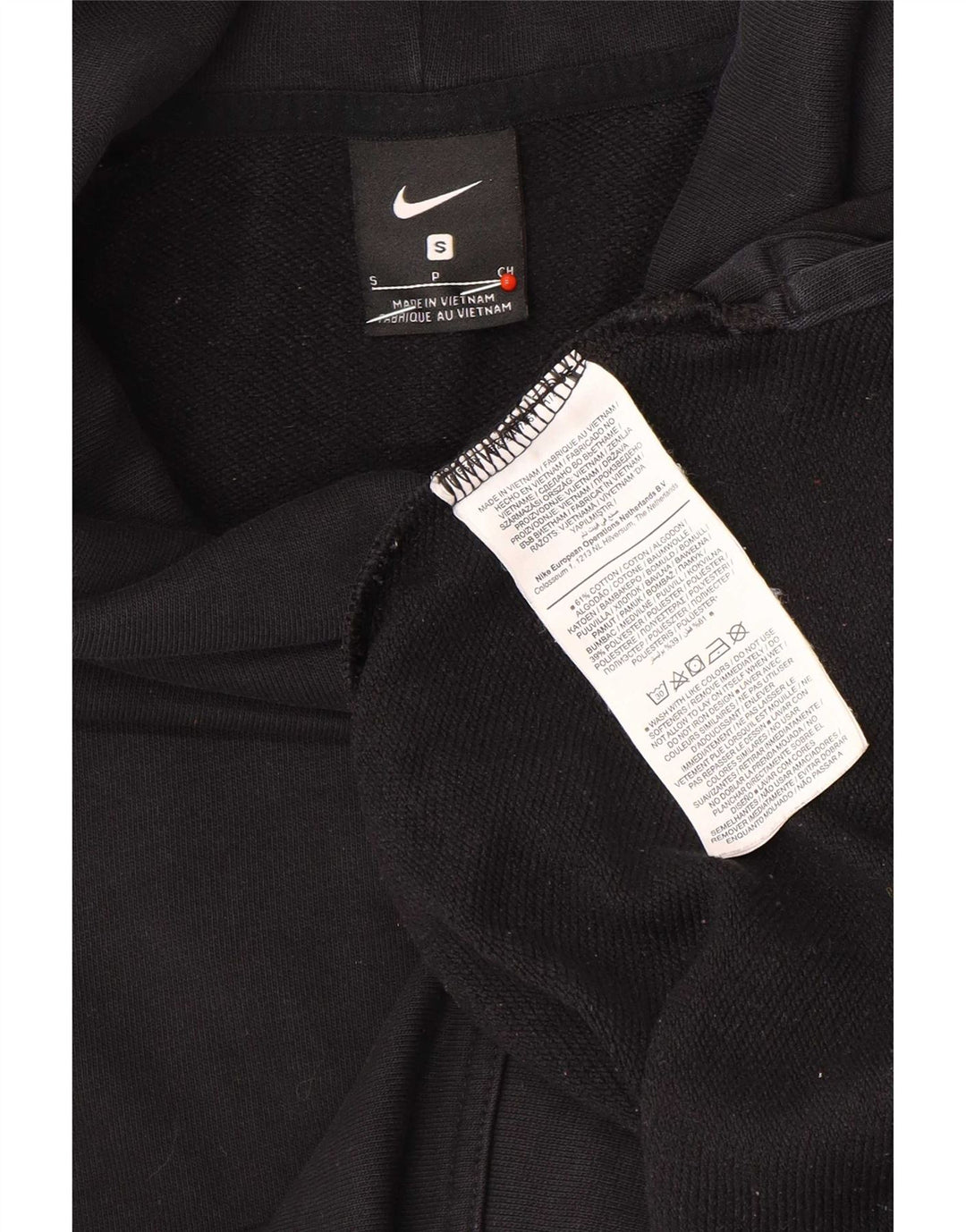 Nike Womens Graphic Oversized Sweatshirt Pullover UK 10 Small Schwarz Baumwolle