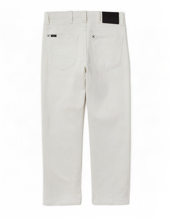 Lee Damen Zed Straight Jeans W31 L30 Weiße Baumwolle