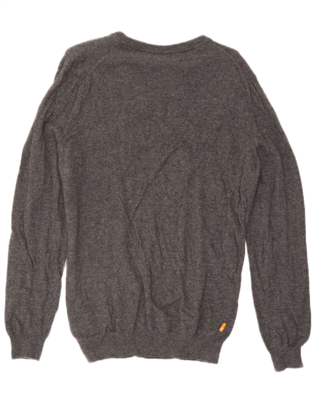 Timberland Herren-Pullover mit V-Ausschnitt aus mittelgrauer Wolle