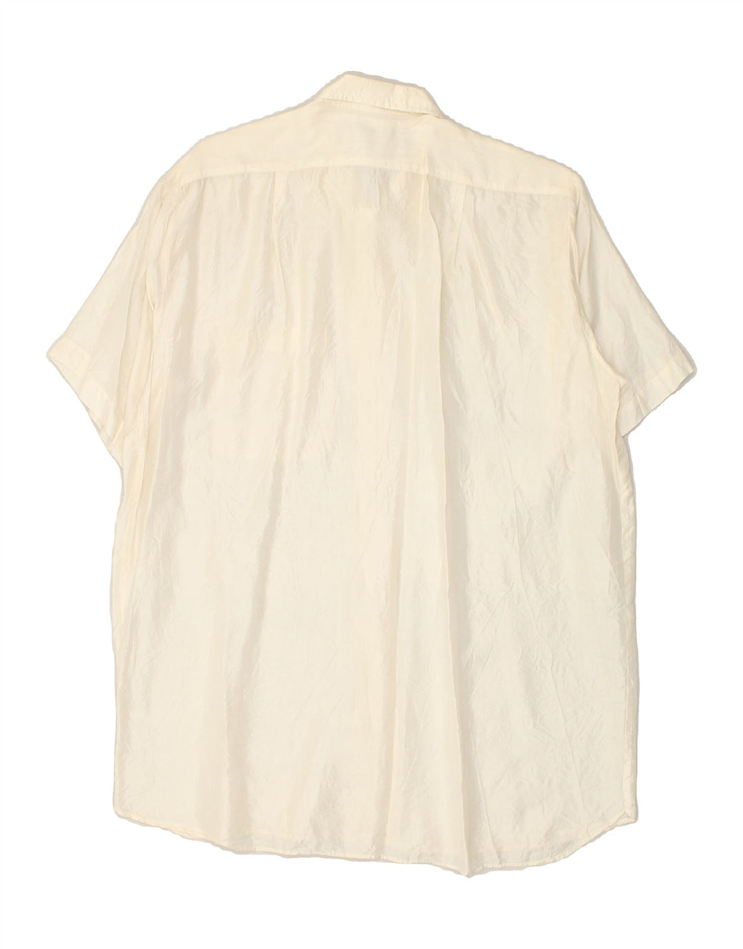 VINTAGE Mens Short Sleeve Shirt Large Beige | Vintage Vintage | Thrift | Second-Hand Vintage | Used Clothing | Messina Hembry 