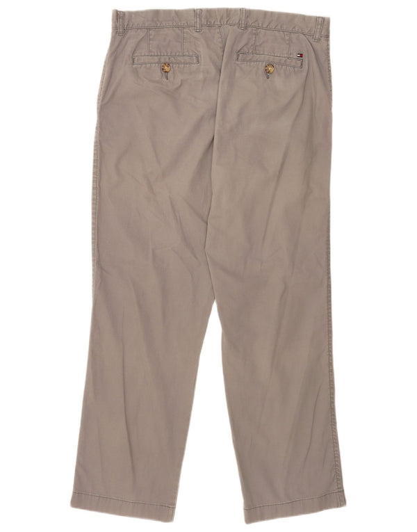 Tommy Hilfiger Herren-Chinohose mit normaler Passform, W34, L30, graue Baumwolle