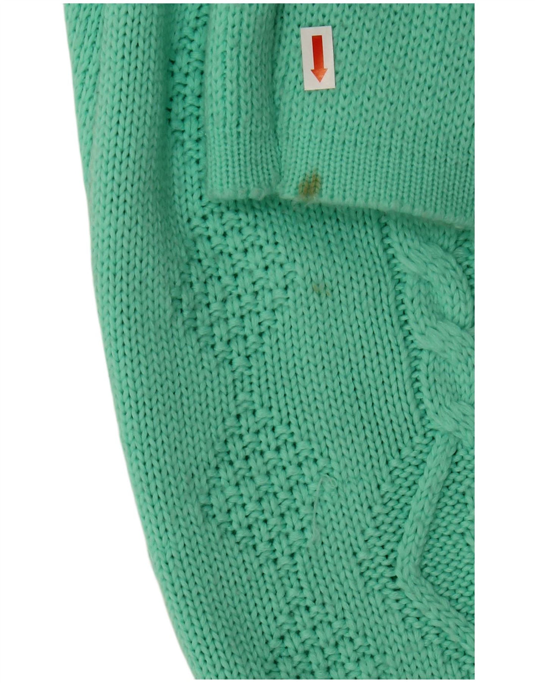 VINTAGE Damen V-Ausschnitt Pullover Pullover UK 18 XL Grün Acryl