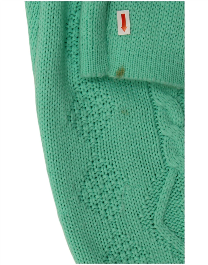 VINTAGE Damen V-Ausschnitt Pullover Pullover UK 18 XL Grün Acryl