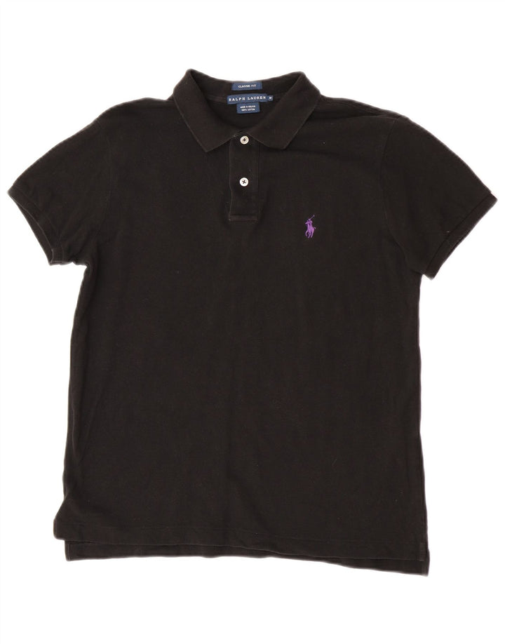 Ralph Lauren Damen-Poloshirt mit klassischer Passform, UK 14, mittelschwarz, Baumwolle