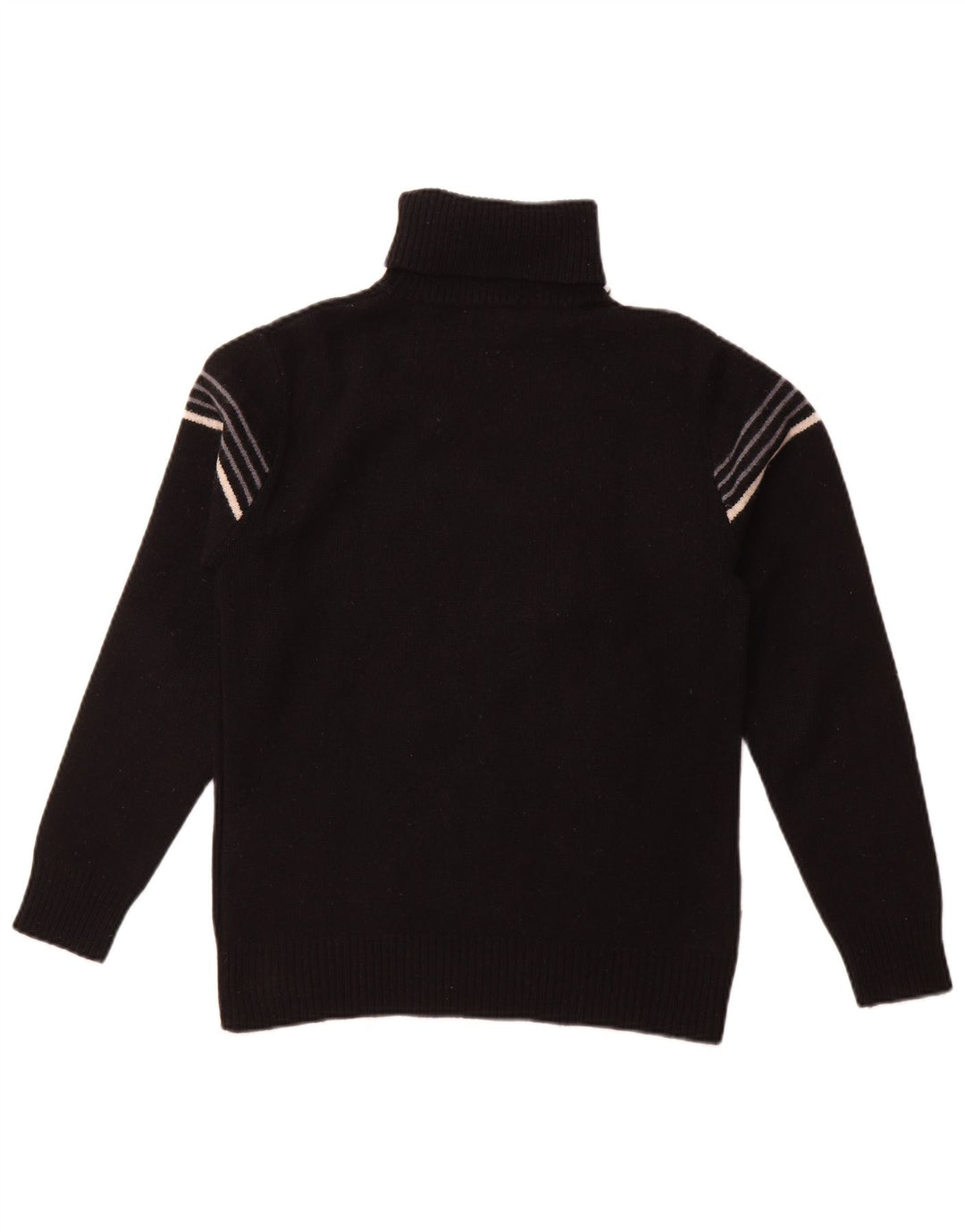 LEVI'S Rollkragenpullover für Damen, UK 10, Größe S, schwarz, gestreift, Lammwolle