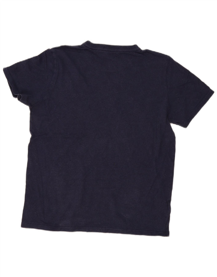 Fred Perry Herren T-Shirt Top Large Marineblau Baumwolle