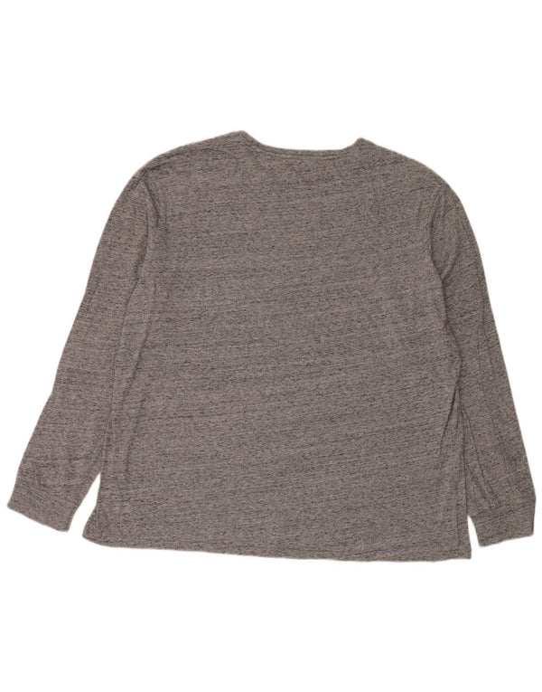 Polo Ralph Lauren Herren-Oberteil, langärmelig, 2XL, grau gefleckte Baumwolle