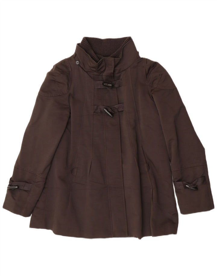 Zara Damen Windjacke UK 14 Große braune Baumwolle