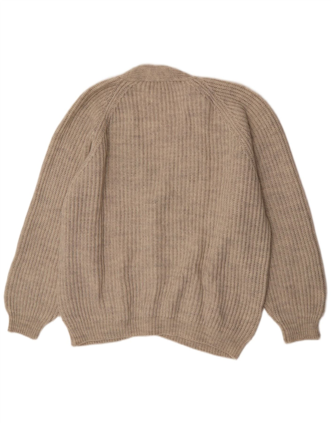 Vintage Herren Cardigan Pullover XL Beige Wolle