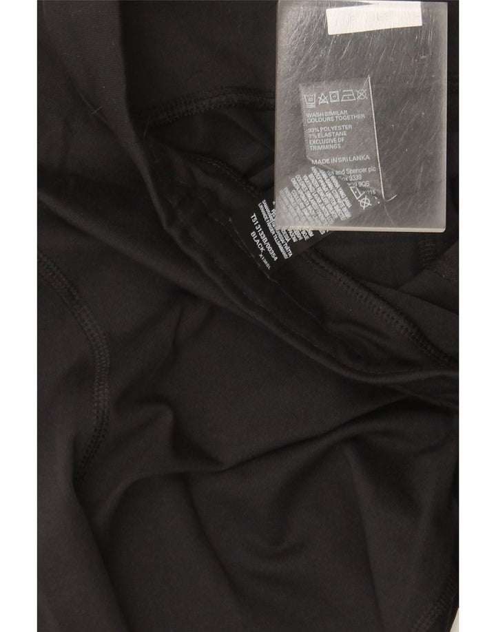 Marks & Spencer Damen Leggings UK 12 Medium Schwarz Polyester