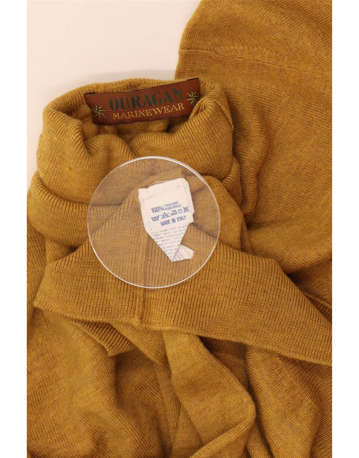 Ouragan Herren-Rollkragenpullover aus mittelgelber Wolle