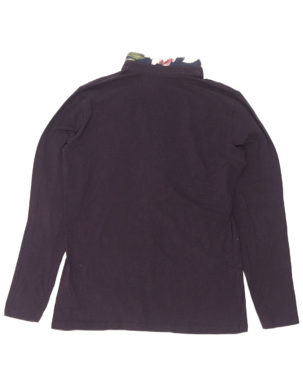 Henry Cottons Damen Top Langarm IT 48 XL Marineblau Blumenmuster Baumwolle