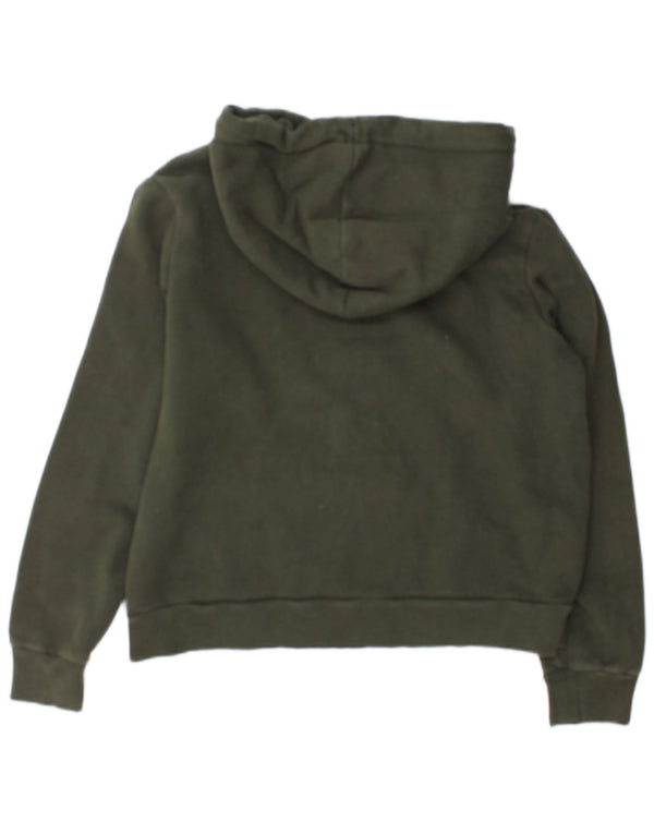Superdry Damen-Kapuzenpullover mit Grafik, UK 14, Größe L, Grün, Baumwolle