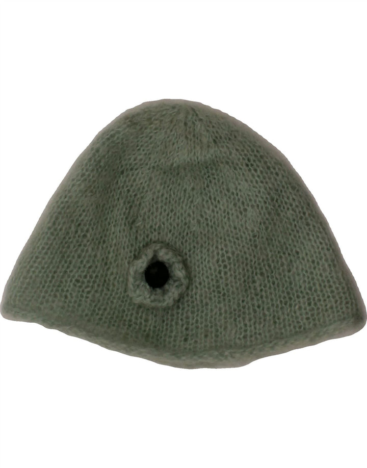 VINTAGE Womens Knit Beanie Hat One Size Green Vintage Vintage and Second-Hand Vintage from Messina Hembry 