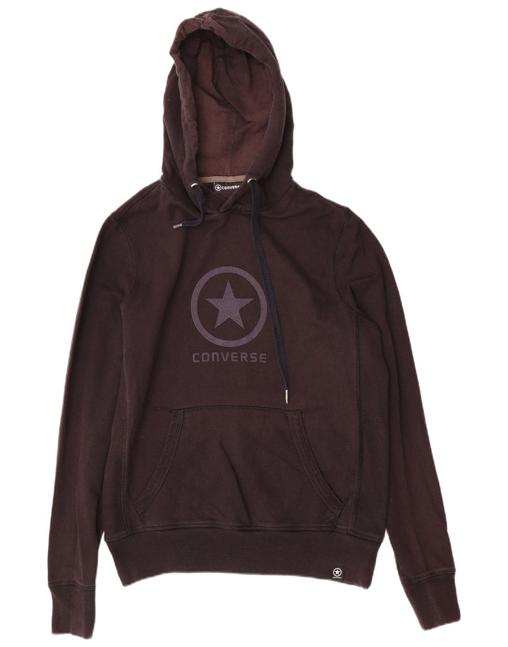 Converse Herren-Kapuzenpullover mit Grafik, Größe S, schwarze Baumwolle
