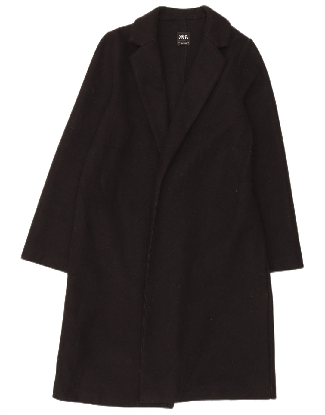 Zara Womens Open Overcoat UK 14 Medium Schwarz