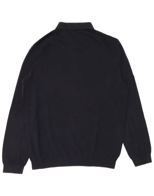 Massimo Dutti Herren-Pullover mit Rollkragen, XL, Marineblau, Baumwolle