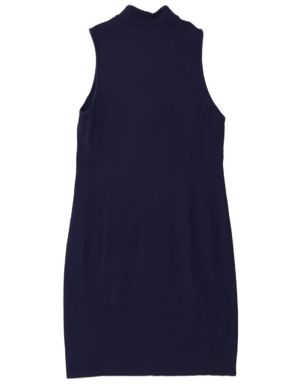 Ralph Lauren Damen Ärmelloses Etuikleid UK 14 Große Marineblaue Viskose