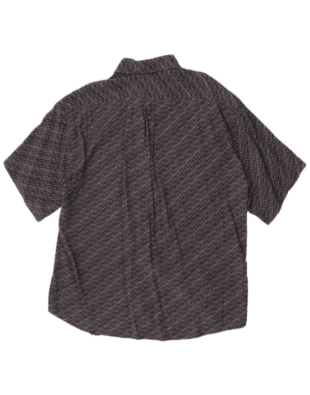 Tipo' S Herren-Kurzarmhemd, groß, schwarz, geometrisch, Viskose