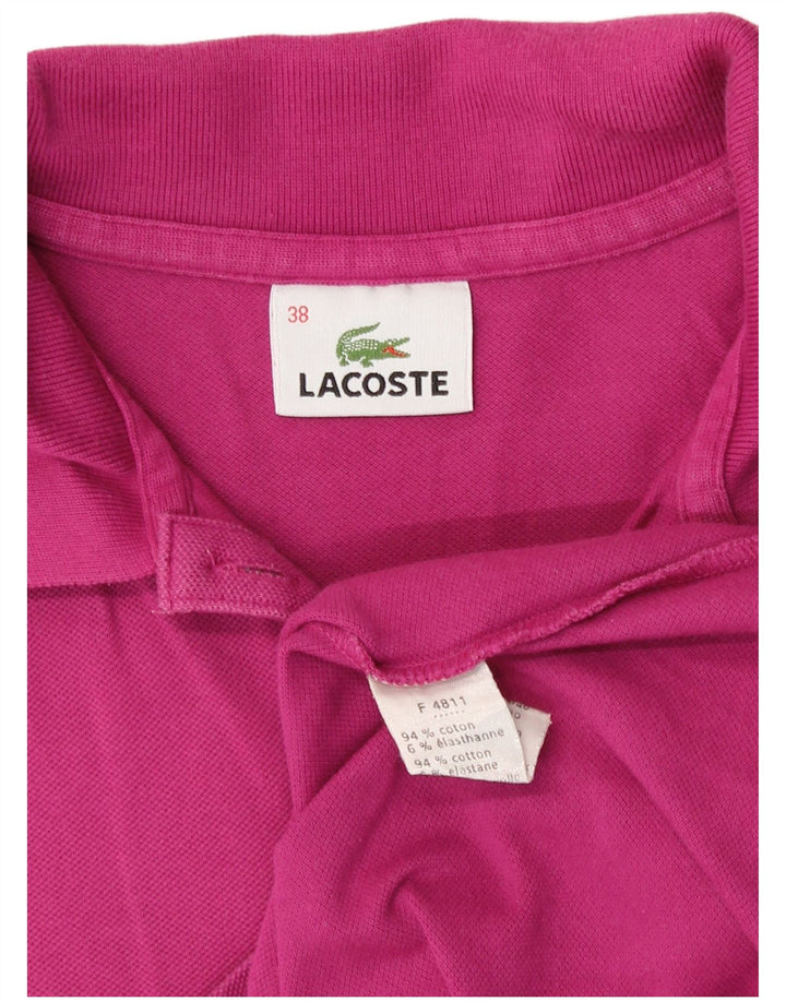 Ärmelloses Lacoste-Poloshirt für Damen, Größe 38, mittelrosa, Baumwolle