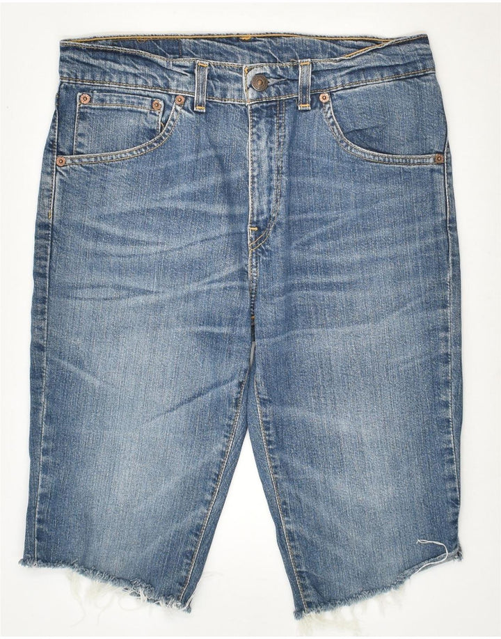 LEVI'S Womens 525 Bermuda Denim Shorts W29 Medium Blue | Vintage Levi's | Thrift | Second-Hand Levi's | Used Clothing | Messina Hembry 