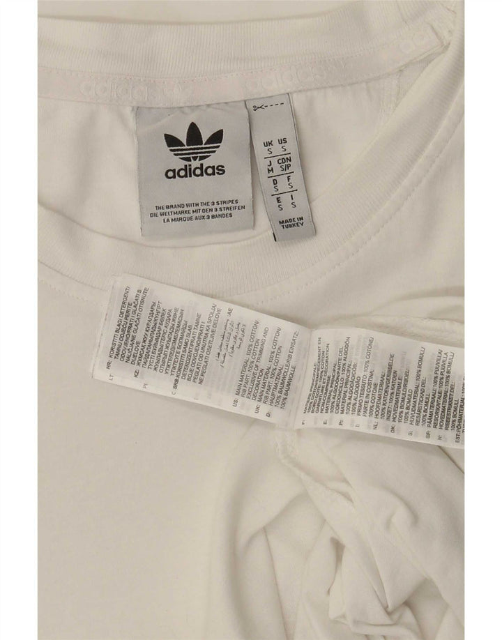 Adidas Herren T-Shirt Top Small Weiß Baumwolle