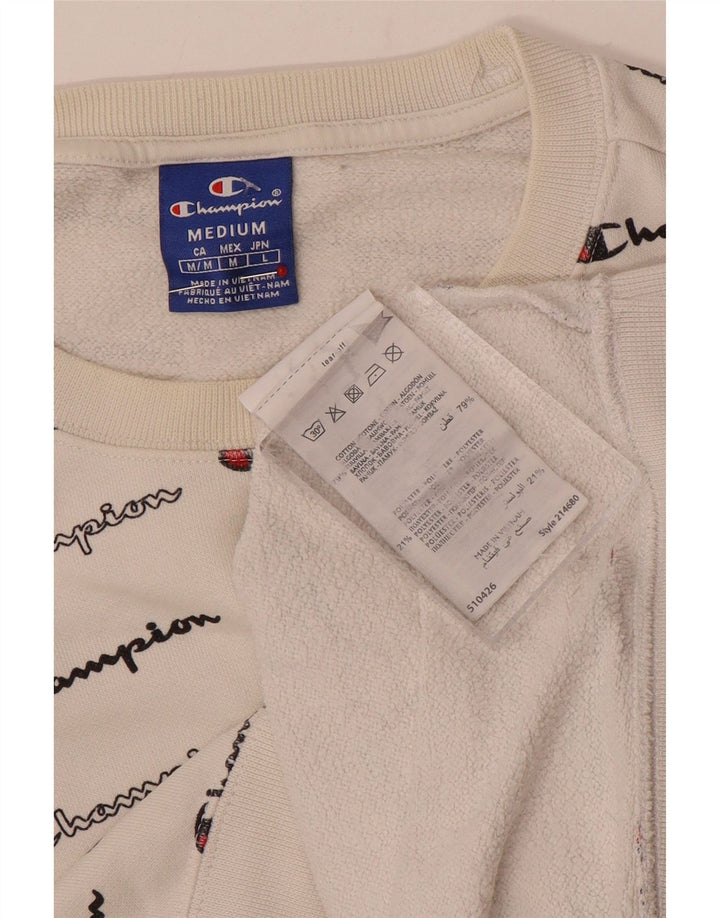 Champion Herren-Sweatshirt mit Grafik, mittelweiße Baumwolle