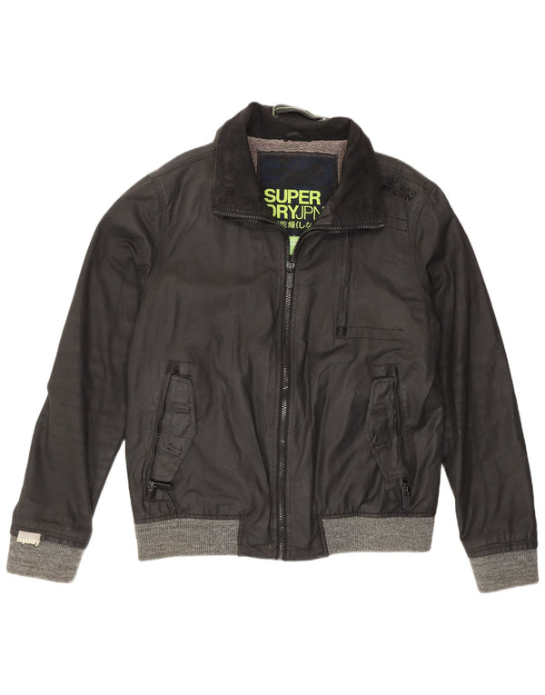 Superdry Herrenjacke aus gewachster Baumwolle, UK 44 2XL Schwarz