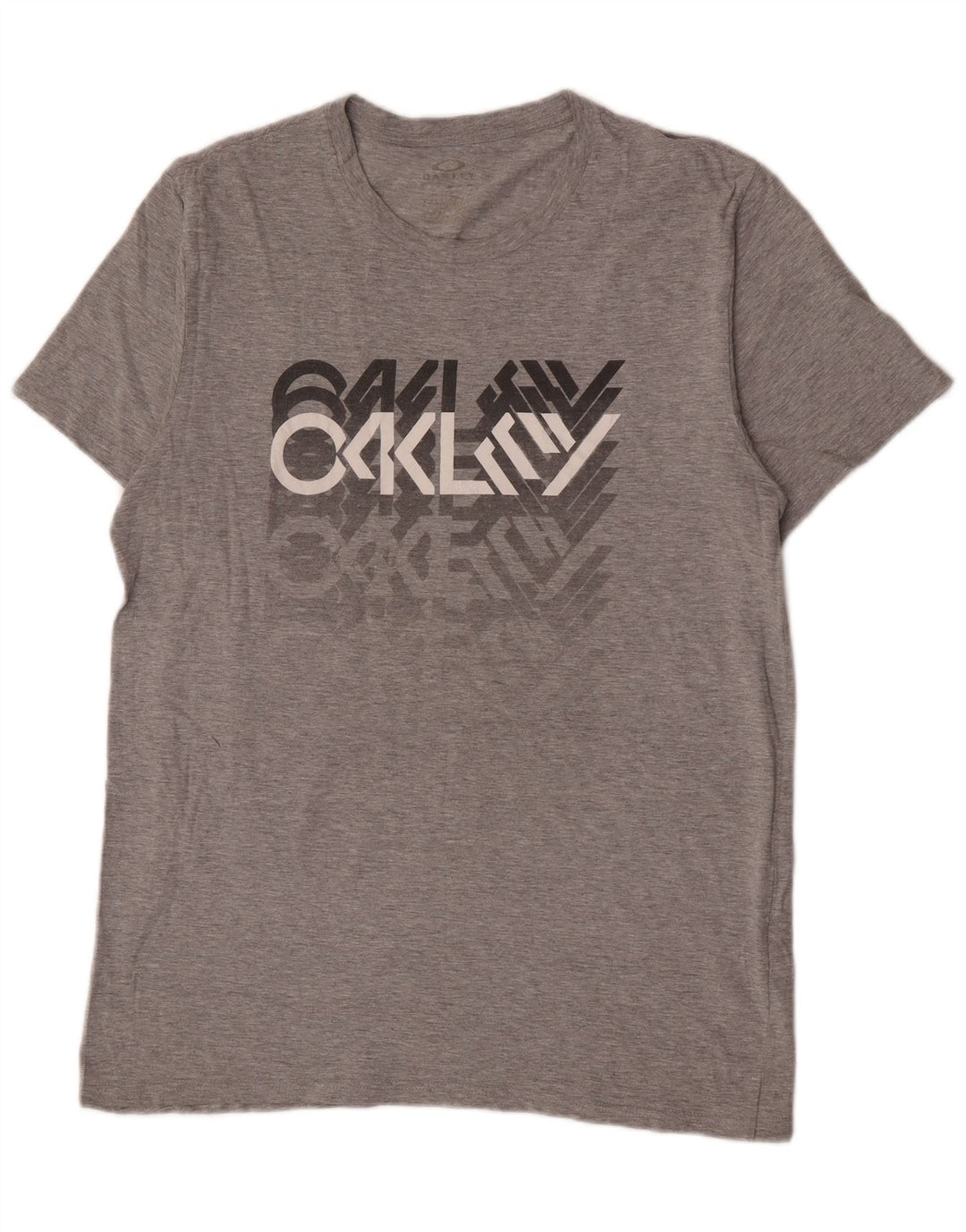 Oakley Herren-T-Shirt mit Grafik, groß, grau gesprenkelte Baumwolle